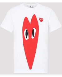 COMME DES GARÇONS PLAY Heart Printed T-shirt Tshirt - White