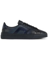 Santoni - Logo Debossed Almond Toe Sneakers - Lyst