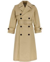 Ami Paris - Long Satin Cotton Trench Coat Coats, Trench Coats - Lyst