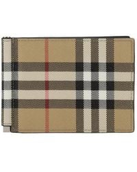 Burberry Cavendish Wallet in Natural for Men | Lyst