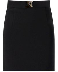 Elisabetta Franchi - Black Mini Skirt - Lyst