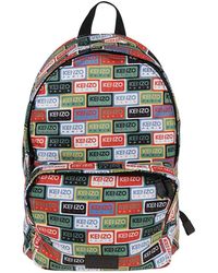 KENZO - Labels Logo-printed Zipped Backpack - Lyst