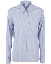 Aspesi - Striped Buttoned Shirt - Lyst