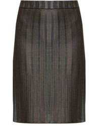 Ferragamo - Striped Skirt, - Lyst