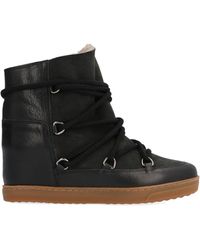 Etoile Isabel Marant Nowles Fur Snow Boots In Black Lyst