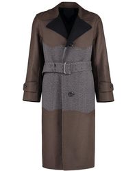 Ferragamo - Wool Long Coat - Lyst