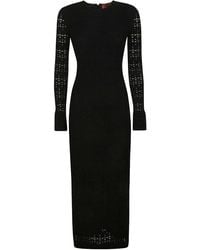 Missoni - Long-sleeved Open-knitted Midi Dress - Lyst