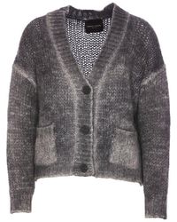 Roberto Collina - V-neck Chunky Knitted Cardigan - Lyst