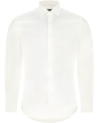 Corneliani Buttoned Long-sleeved Shirt - White
