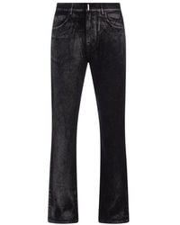 Givenchy - And Grey Straight Jeans With Reflective Painted Pattern - Lyst