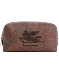 Etro - Logo Embroidered Paisley Printed Pouch - Lyst