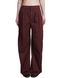 Lemaire - Wide Leg Pleated Trousers - Lyst