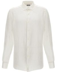 Zegna - Linen Shirt Shirt, Blouse - Lyst