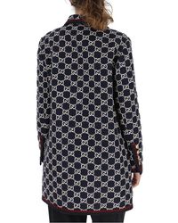 Gucci GG Monogram Tweed Coat - Multicolour