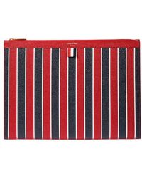 Thom Browne - Striped Zipped Document Holder - Lyst