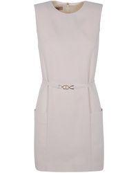 Twinset - Crepe Belted Sleeveless Top - Lyst