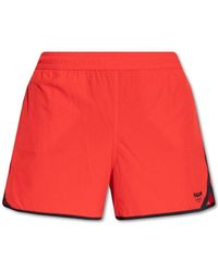 Alexander McQueen Swim Shorts With Logo - Red