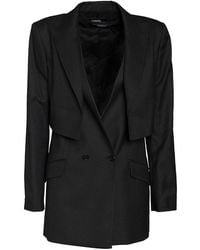 Karl Lagerfeld Transformer V-neck Blazer - Black