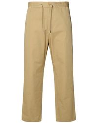 Moncler - Beige Cotton Pants - Lyst