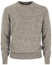 Brunello Cucinelli - Crew-neck Sweater In Alpaca Cotton And Wool - Lyst
