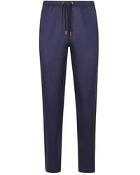 Kiton - Drawstring Straight-Leg Trousers - Lyst