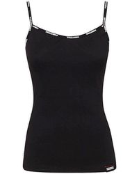 DSquared² - Black Cotton Be Icon Tank Top - Lyst
