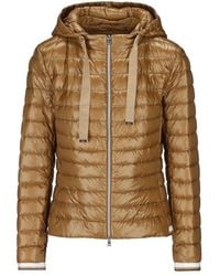 Herno - Zip-up Hooded Padded Jacket - Lyst