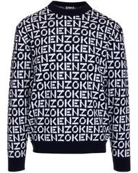 KENZO Pullover Sport Monogram - Black