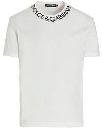 Dolce & Gabbana - Round-neck T-shirt With Print - Lyst