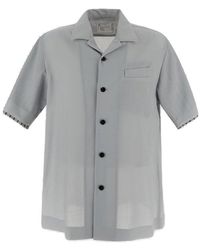 Sacai - Short-sleeved Suiting Shirt - Lyst