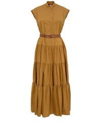 Max Mara - Bairo Belted Sleeveless Dress - Lyst