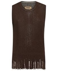 Uma Wang - Cotton And Silk Knit Top - Lyst