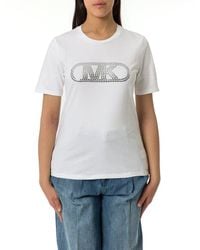 Michael Kors - Michael Empire-Stud Crewneck T-Shirt - Lyst