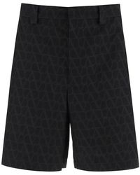 Valentino - Vlogo Printed Bermuda Shorts - Lyst