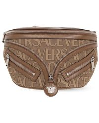 Versace - Allover Logo Printed Belt Bag - Lyst