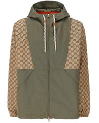 Gucci - GG Cotton Canvas Zip Jacket - Lyst