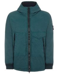 Stone Island - Compass Patch Zip-up Padded Jacket - Lyst