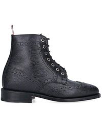 Thom Browne - Wingtip Brogue Lace-Up Boots - Lyst