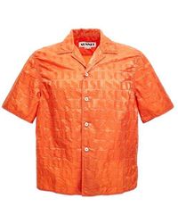 Sunnei - Short-sleeved Regular Fit Satin Shirt - Lyst