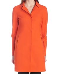 Herno Mid-length Button Coat - Orange