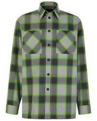 Givenchy - Checked Long-sleeved Shirt - Lyst