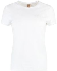 BOSS - Crewneck Short-sleeved T-shirt - Lyst