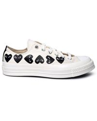 COMME DES GARÇONS PLAY - X Converse Heart Logo Printed Low-top Sneakers - Lyst