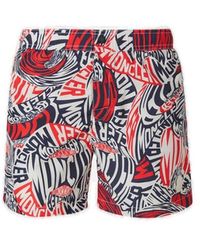 Moncler - Logo-print Swim Shorts - Lyst