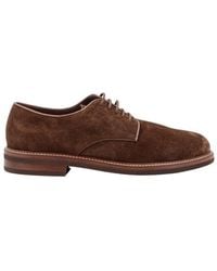 Brunello Cucinelli - Panelled Lace-up Derby Shoes - Lyst