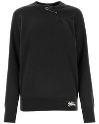 Burberry - Anthracite Cashmere Sweater - Lyst