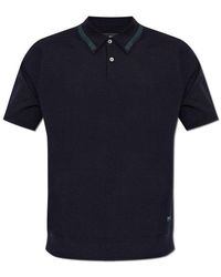 Paul Smith - Wool Polo With Embroidered Logo - Lyst