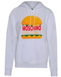 Moschino - White Cotton Sweatshirt - Lyst