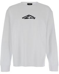 DSquared² - Icon Logo Printed Long-sleeved T-shirt - Lyst