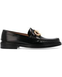 mock croc medusa chain loafers